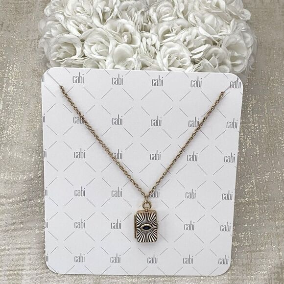 Cabi Diary Gold Tone Locket Necklace NWT - Picture 4 of 10